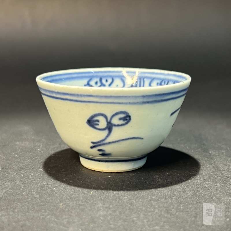 清 青花梅花纹杯 - 图3